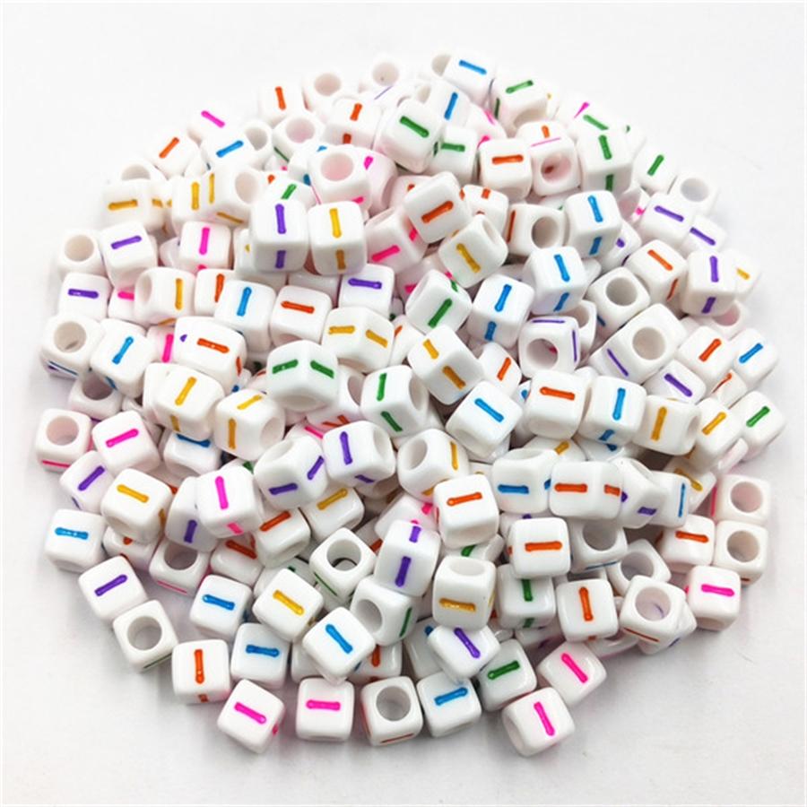Acrylic Beads 100 Pcs/lot Letter Bead Jewelry Finding For DIY Necklace Bracelet Fashion Wholesale New 6mm High-quality