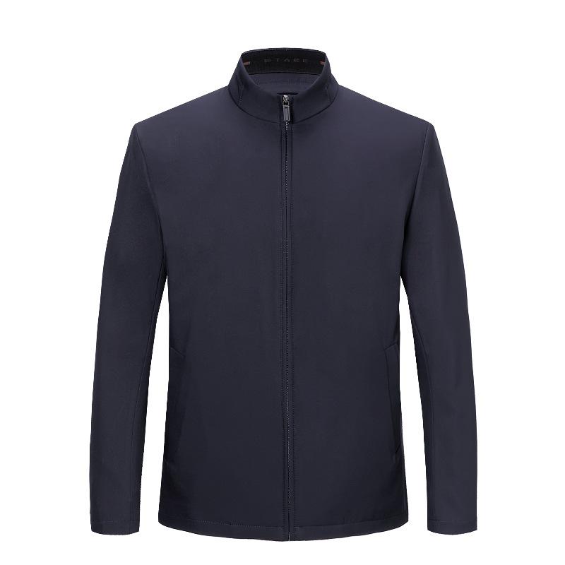 2025 Men's Stand-Collar Cotton Jacket: Thickened, Detachable Liner, Autumn/Winter Padded Outerwear for Middle-aged & Elderly