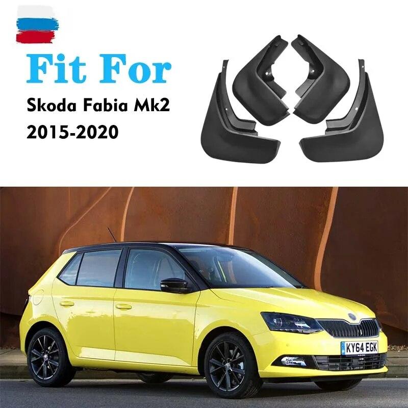 

2015-4 шт. передние и задние брызговики для Skoda Fabia mk3, брызговики на крыло, брызговики, автомобильные аксессуары, авто стиль чёрный