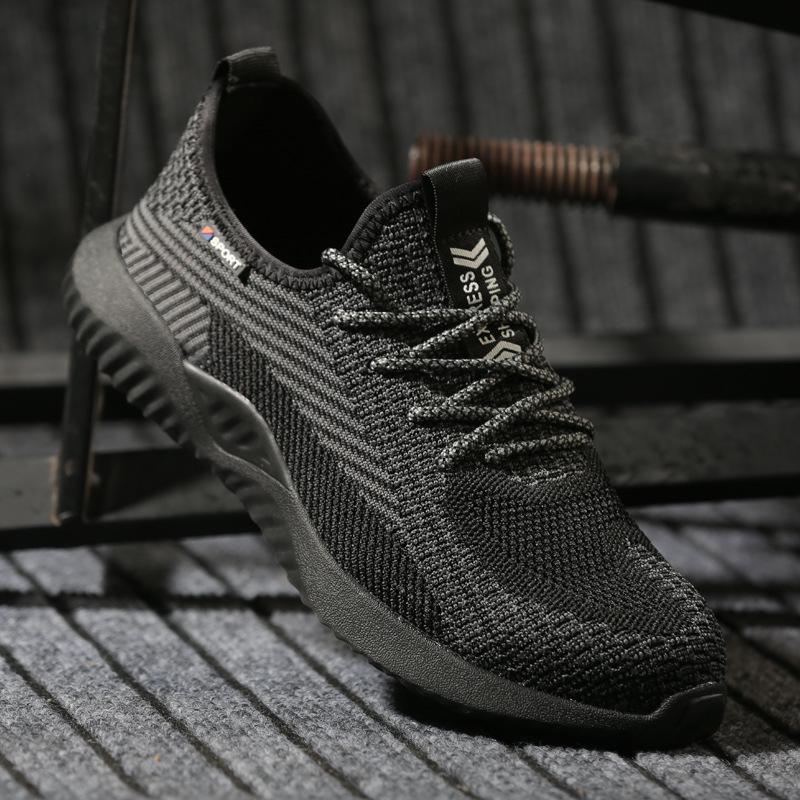 Herren Atmungsaktive Rutschfeste Sicherheitsschuhe - Stoß- und Durchstichfestes Sportschuhwerk