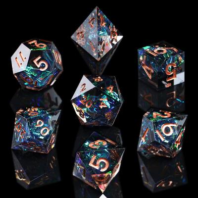 Spitzwürfel aus Kunstharz für DND & COC: Vielseitiger Solid D6 für Brettspiele und Rollenspiele