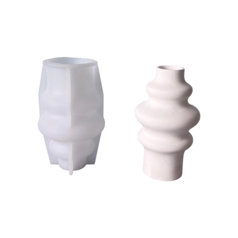 Stylish Spirals Design Silicone Flower Vase Mold Kit with Accessories for Floral Decors Resin Crafts and Candle Making