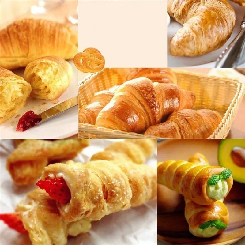 20 Pack Cone Shape Roller Molds 12cm Mini Ice Cream Cone Mold Non-Stick Stainless Steel Pastry Tool