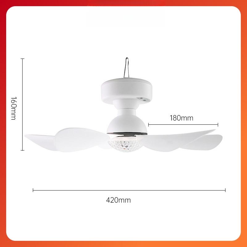 Outdoor Ceiling Fan Light Camping Portable Solar Remote Control Fan Lamp 10000mAh DC Rechargeable Fan Light