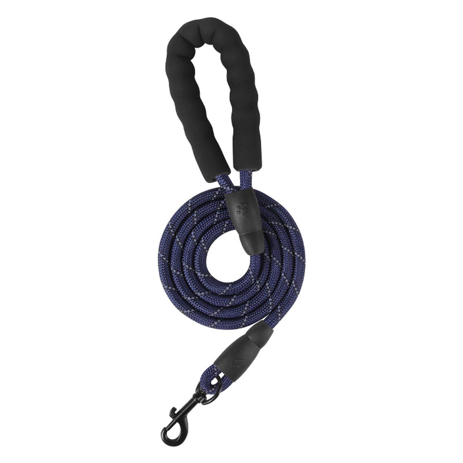 Large Dog Explosion-Proof Foam Leash - Reflective Nylon Round Rope Dog Chain | - Pet Leash for Training/Walks Round Rope Dog Chain One Size