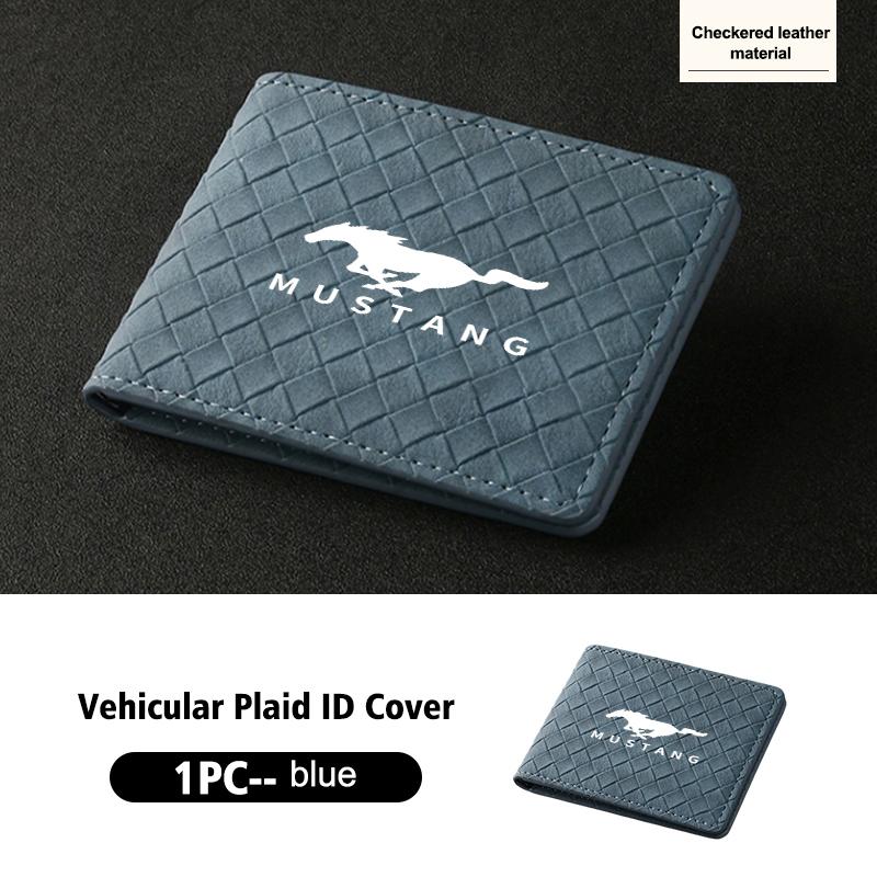 EFOS1 Suede Car ID Cover Vehicular Plaid Card Protector Wallet For Ford Fiesta Ranger Mondeo Escape Ecosport Fusion Explorer