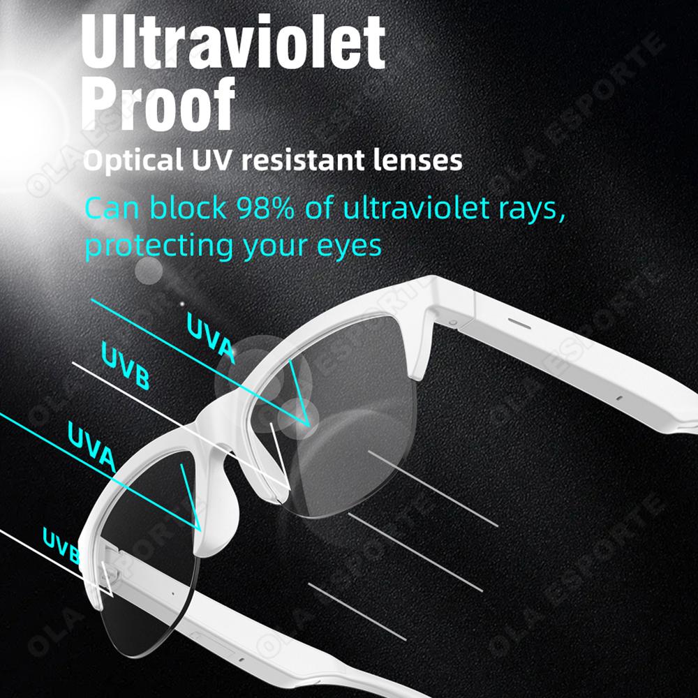 New Smart Glasses V5.3 Bluetooth Call High Quality Headphones Outdoor Sports Sunglasses Anti-touch UV Music Player for Men Women