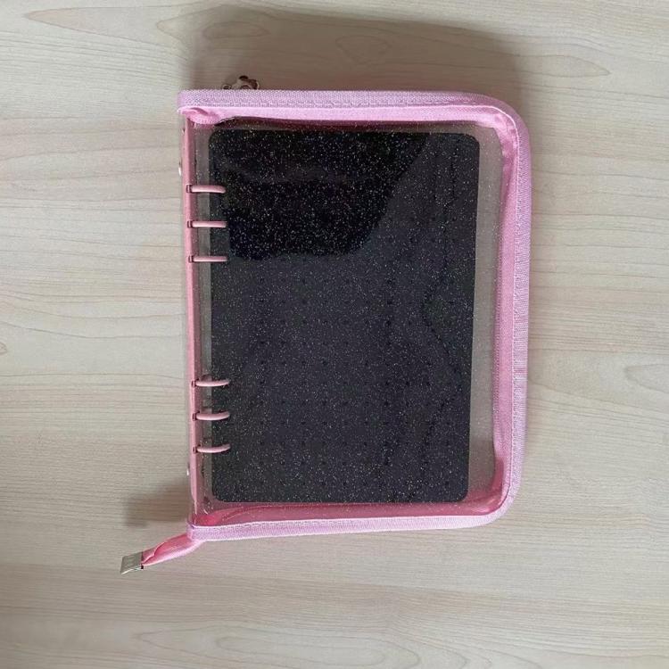 Practical Pin Collection Book 8 Pages Travel Friendly Brooch Organizer with Clear Cover Brooch Storage Book Felt Texture