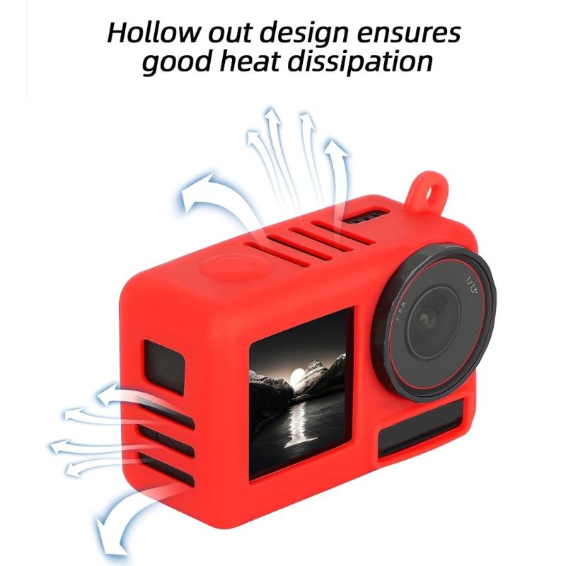 Durability Silicone Case For Action 5Pro Cameras, Easy Grip With Comfortable Lanyard Adventure Sport Camera Accessories