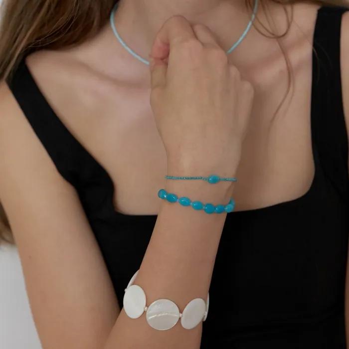 Mint Jade Lace Bracelet (L262MBC040)