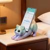 Uroczy Stojak na Telefon w Kształcie Kota Wielofunkcyjny Uchwyt Biurkowy na Telefony Komórkowe Dekoracyjny Stojak z Tworzywa PLA do Streamowania i Rozmów Wideo