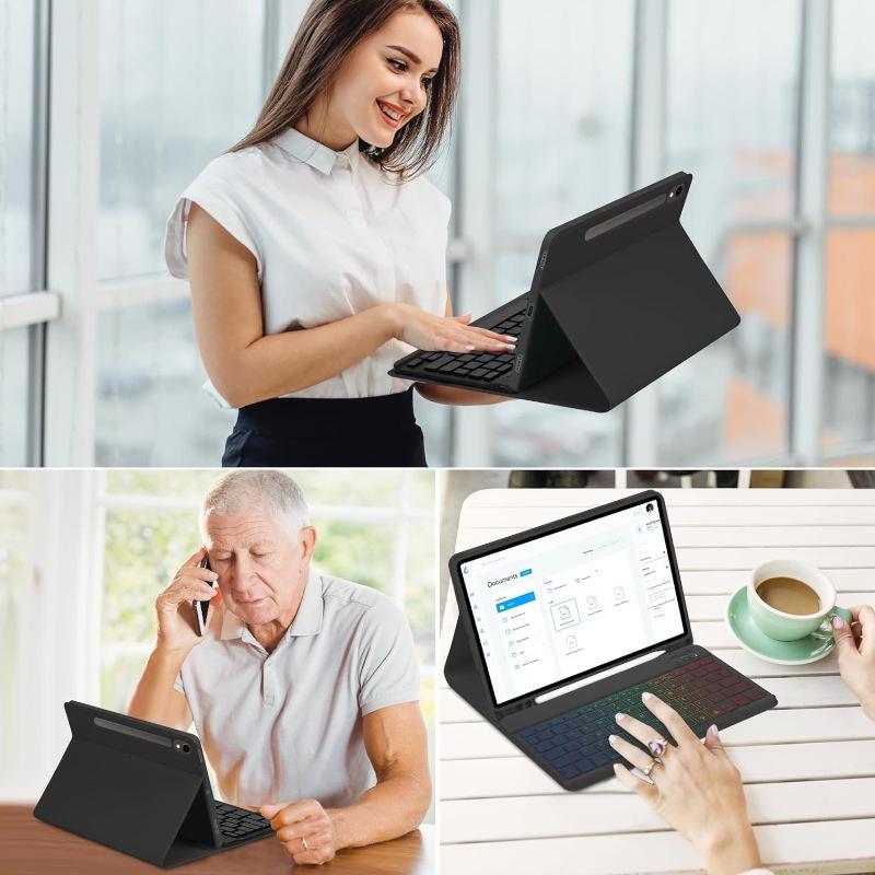 Samsung Tab S10 Lite RGB Backlit Bluetooth Keyboard Case with Detachable Keyboard for S11/S9 FE