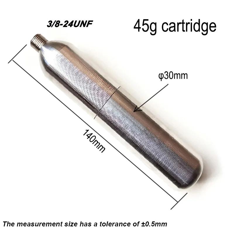 Refillable Co2 Cartridge 3/8-24UNF Threaded for Home Homebrew Soda Beer Brewing Juice Ball Rechargeable Reusable Life Vest Tire