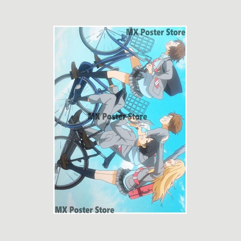 Japanische Anime Your Lie In April Poster weiß beschichtetes Papier Wandaufkleber Home Decor Wandbild Wohnzimmer Bar Dekoration Malerei