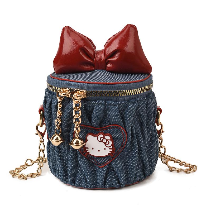 

Chic Bow Bucket Bag: Cute Crossbody Coin Purse for Girls червоний