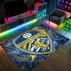 Leeds United Fußball Design Kristall Samt Teppich Gemütlich Kein?Rutschfester Teppich mit Aufdruck für Schlafzimmer Wohnzimmer Eingang