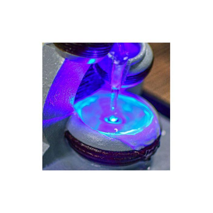 Fontaine - Kara - L 13 X L 12 X H 18 Cm - Éclairage LED - Résine - Intérieur