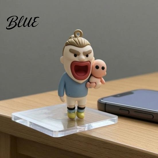 Backpack Charm Accessory Cartoon Football Player Keychain Pendant Big Mouth Man Handbag Hanging Decoration Charm Bag Decorative Accessory,