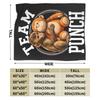 Team Punch Monkey and Oran-Mama Blankets Velvet Spring/Autumn Multi-function Soft Throw Blankets for Sofa Bedroom Rug Piece