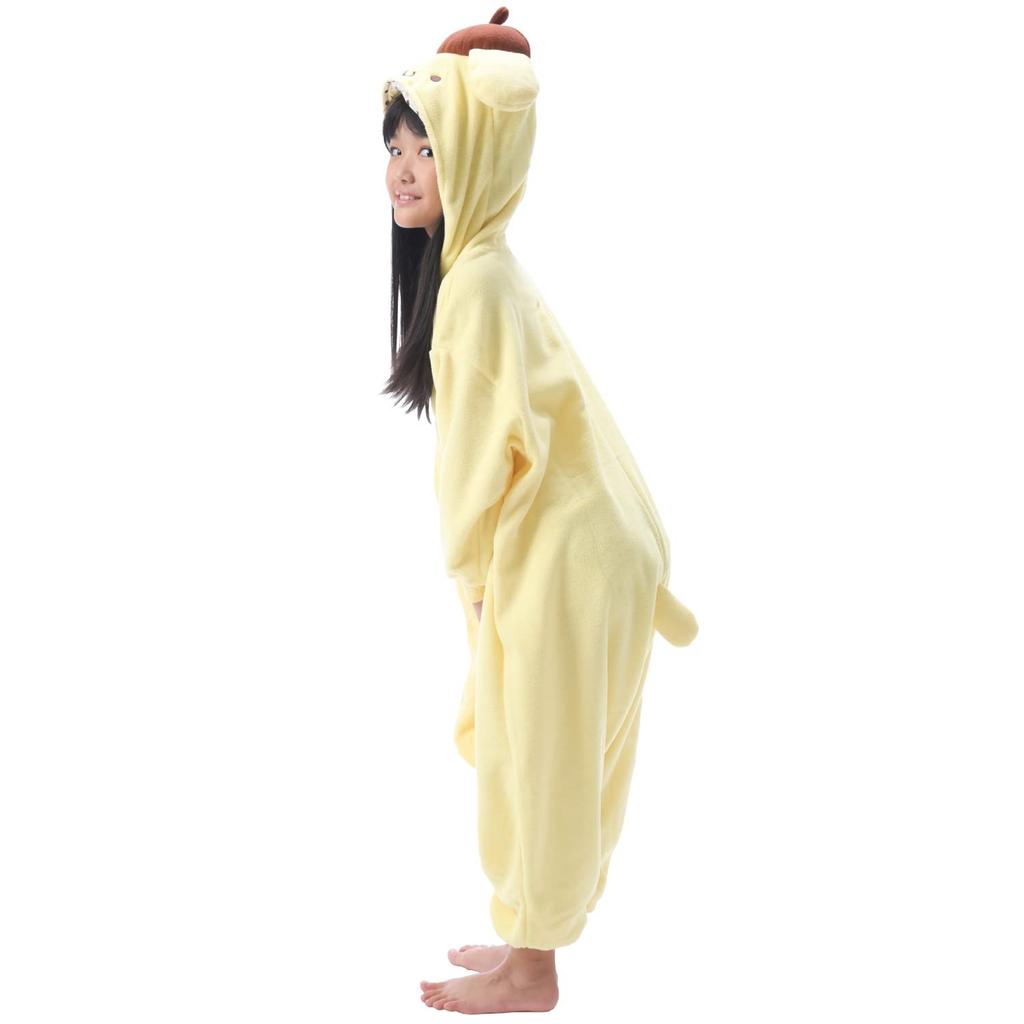 SAZAC Sanrio Pompompurin Fleece Kigurumi for Children, 110cm