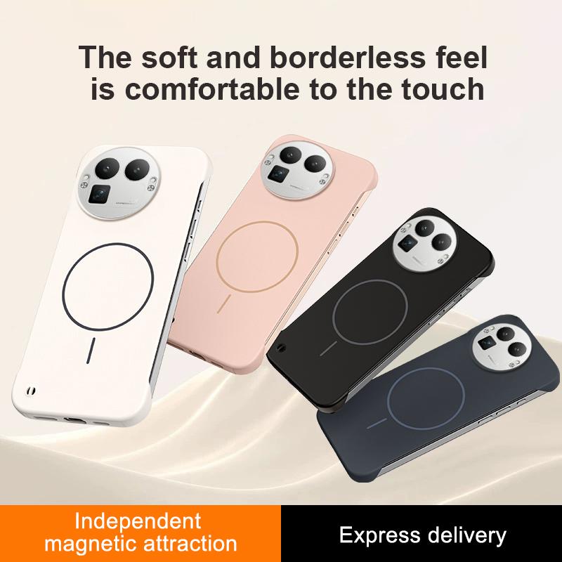 For Magsafe Bezel-less Phone Case for Realme GT 8 Pro Ultra Thin Frameless Hard PC Magnetic Cover for Realme GT8 GT 8 Funda