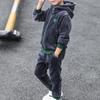 Children Clothing Set Double-sided Velvet Autumn Winter Fashion Letter Hooded 2PCS Hoodies Coat +Pants Kids Boys Tracksuit