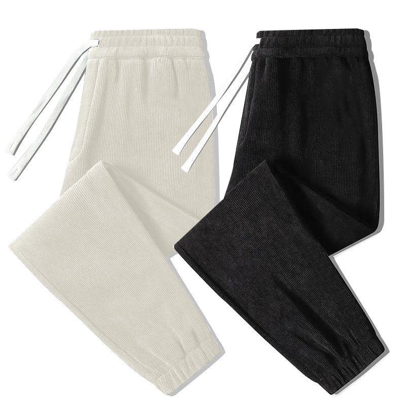 Women's High Waist Corduroy Joggers - Casual, Plus Size, Versatile Sweatpants