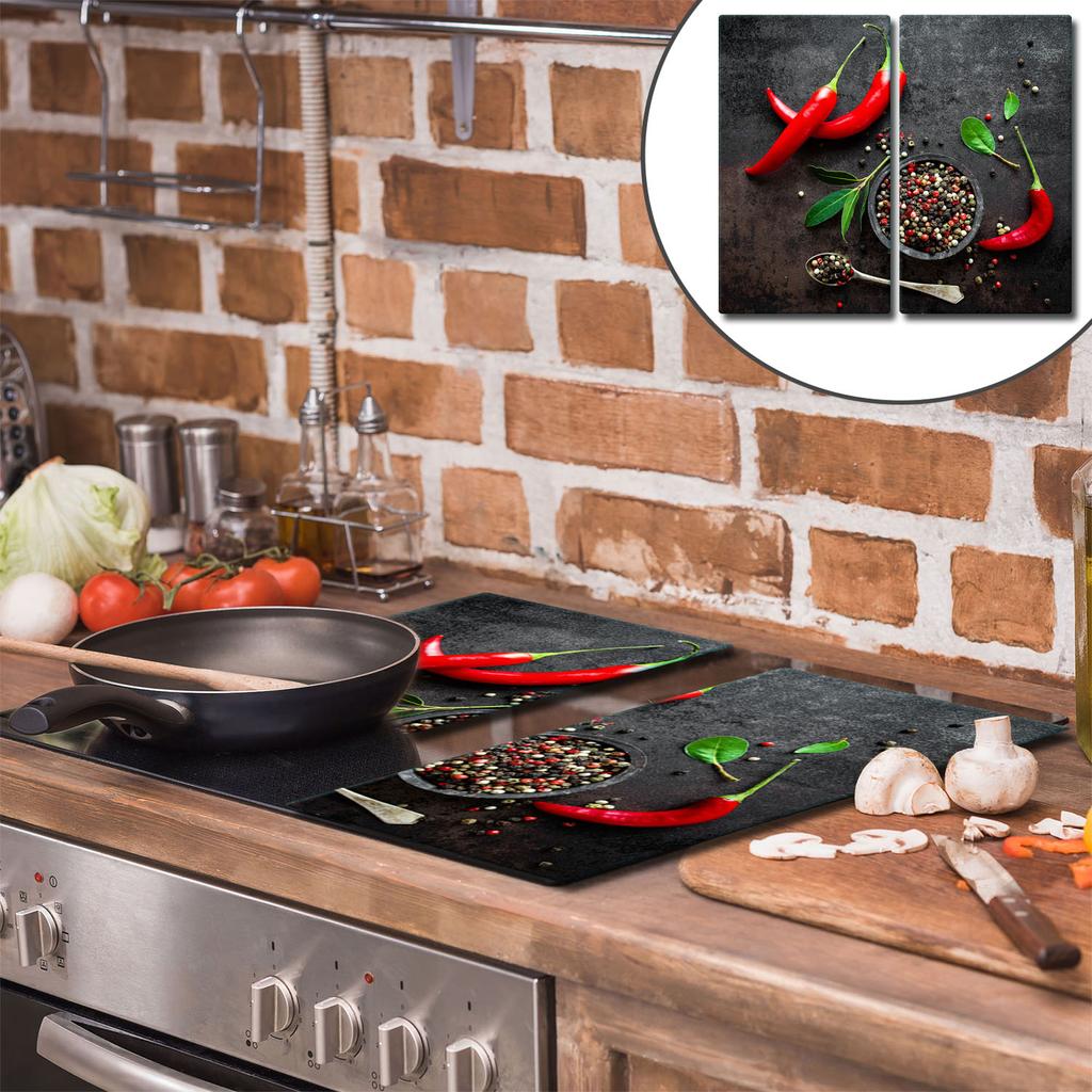 Szklana Deska Do Krojenia 2X 30X52 Chilli