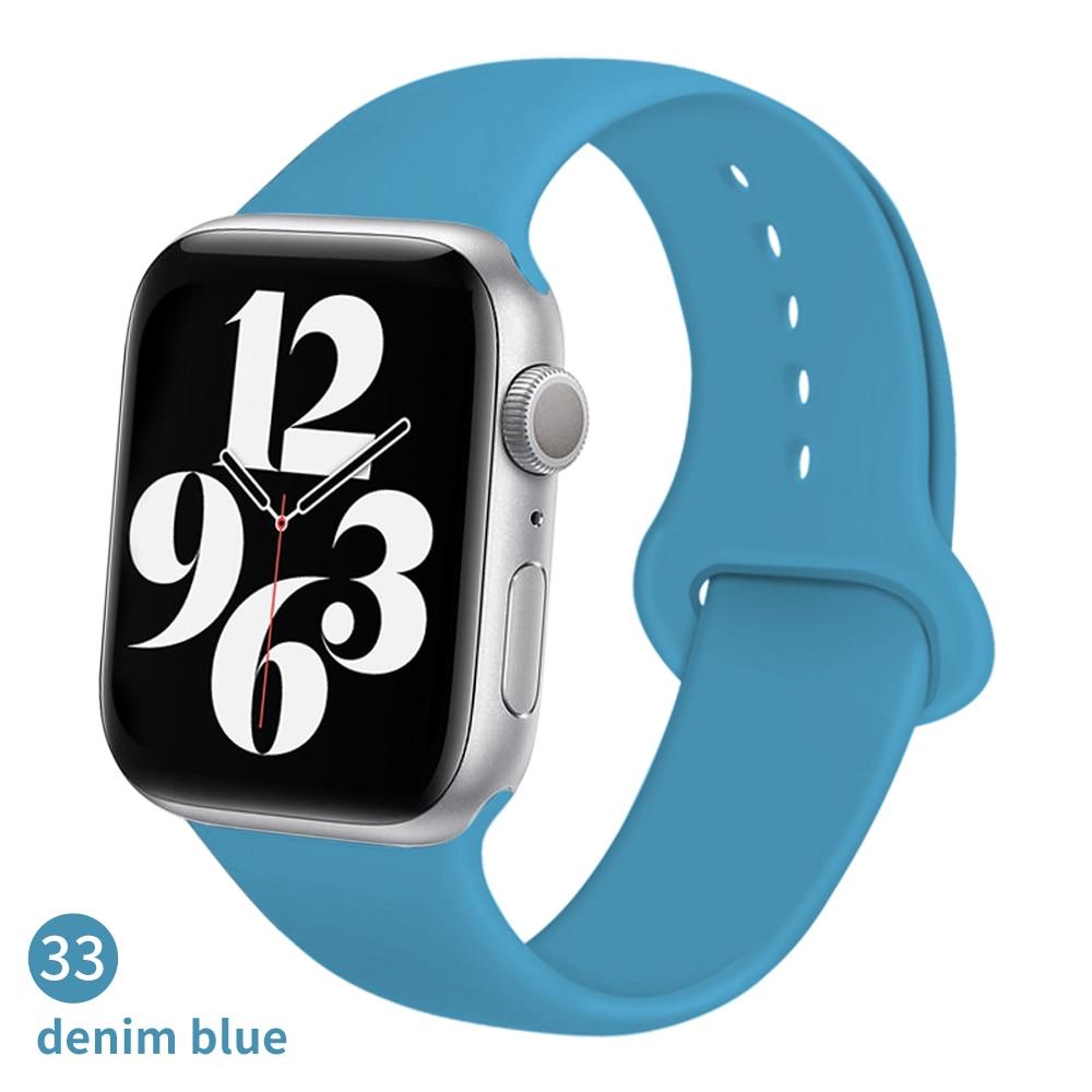 Silicone Strap For Apple Watch Band 44mm 40mm 42mm 38mm 40 44 Mm Breathable Bracelet Correa iWatch Serie 3 6 5 4 SE 7 45mm 41mm