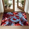 Trabzonspor FC Design Crystal Velvet Rug Soft Decorative Mat for Bedroom Entrance