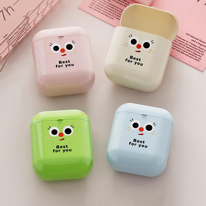 1Pcs Plastic Dopamine Storage Box Cute Small Data Cable Organizer Lightweight Sealed Lipstick Storage Box Students