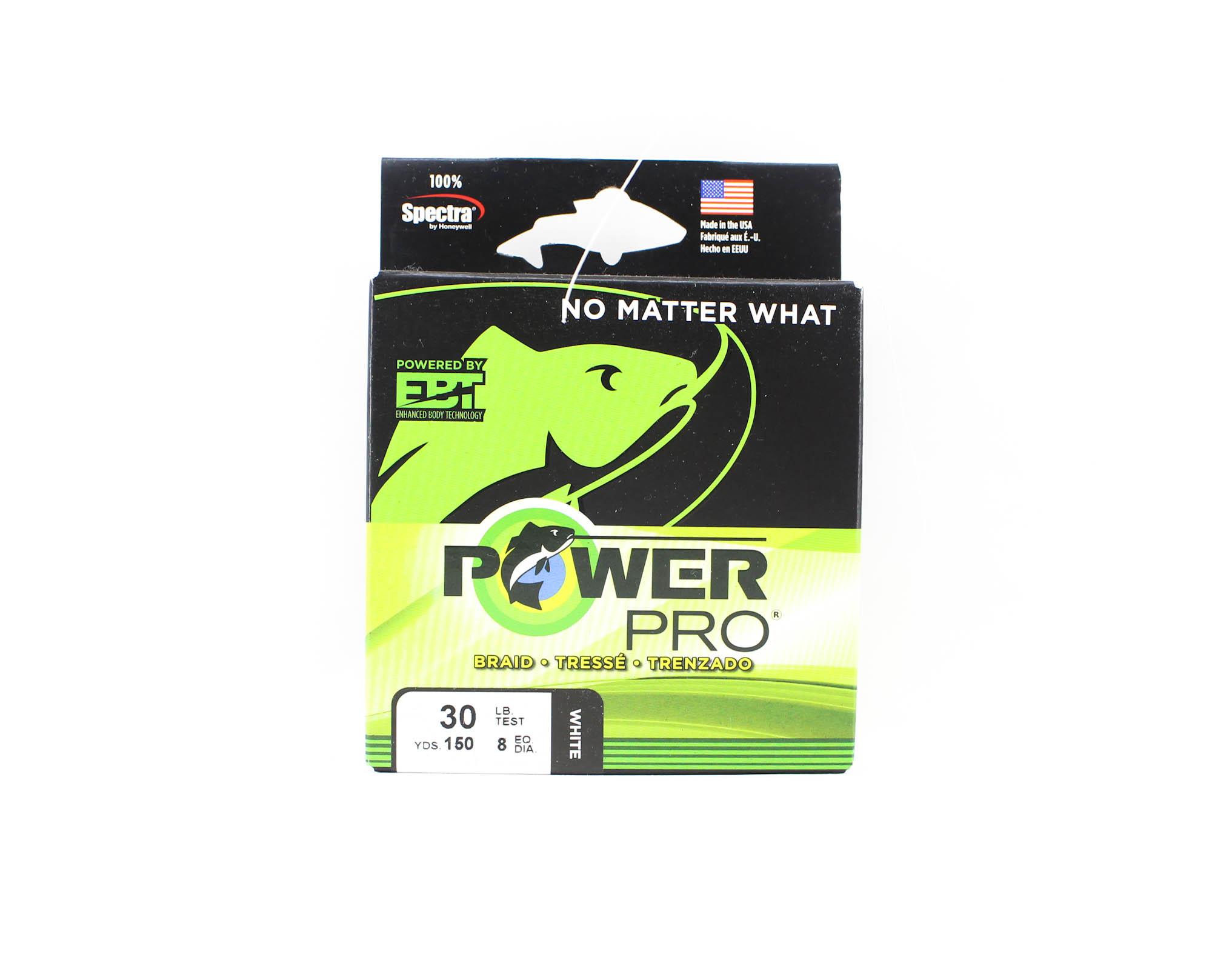 

Плетеный шнур Power Pro Spectra 30 фунтов на 150 ярдов, белый (1542)