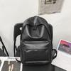 Casual Pu Leather Backpack For Students With Design For School And Travel