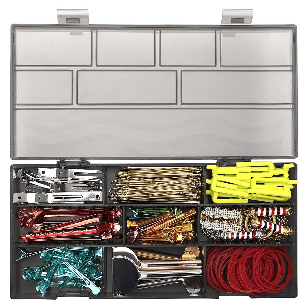 Space Saving Barber Tools Storage Box Adjustable Multi-grid Compartment Organizer  Barber Shop