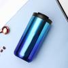 Tragbarer 304 Edelstahl-Kaffeebecher mit doppelter Vakuumisolierung, Metalltextur für Pendeln und Camping-Reisen