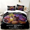 Five nights at freddy 3pc set Perfect for bedroom use Comfortable bedding set includes a duvet cover and two pillowcases Ideal birthday or Christmas g