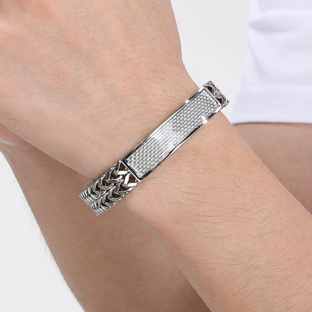 Luxury Never Fade Gold Color Stainless Steel Mens Bangle Bracelet With Magnet Clasp Birthday Jewelry Gifts for Boys Male