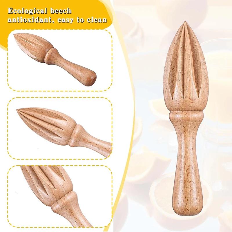 Wooden Citrus Reamer Manual Lemon Squeezer Orange Lemon Hand Juicer Mini Fruit Juicer Portable Lemon Squeezer Kitchen Gadget