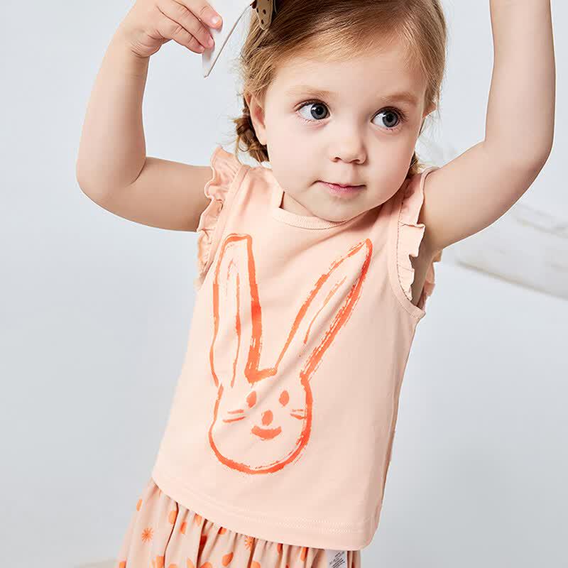 Minibala Artist Collab Baby Girl Vest & Shorts Set