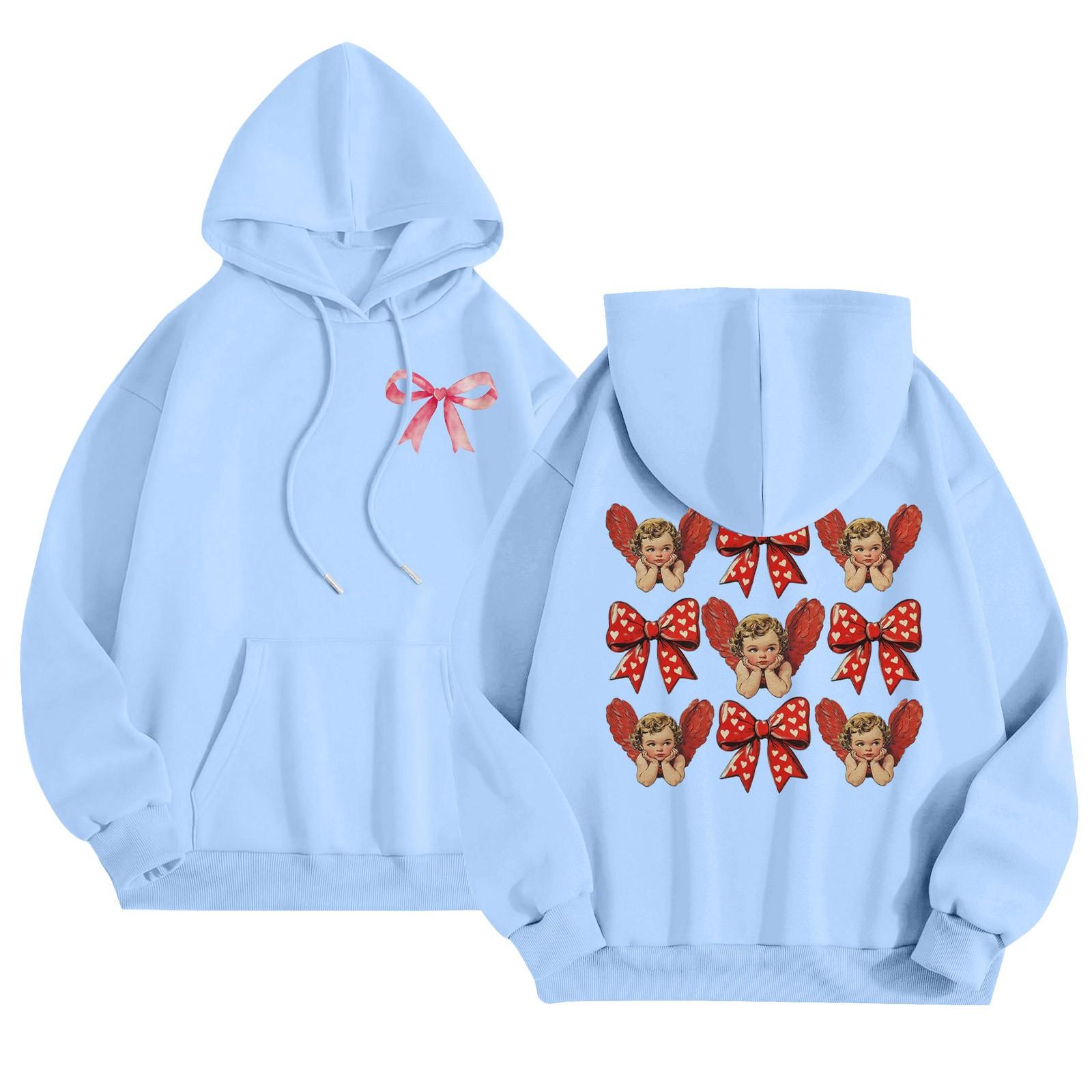 

Женский модный легкий свитер с длинными рукавами и карманами с капюшоном M