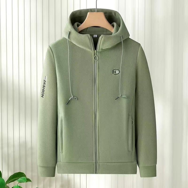 

Женская куртка с капюшоном, утолщенная, теплая, модная, осенне-зимняя, флисовая, свитер для активного отдыха, свободная 4XL зелёный