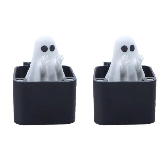1/2ks Halloweenská ozdoba duch s prostředníčkem v krabičce vyskakující duch v pouzdře stolní dekorace škádlení přátel záludné rekvizity gag žert dárek