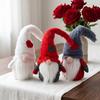 DIY Christmas Crafts Faceless Doll Ornament, Plush Gnome Decoration for Home, Xmas Fireplace Hanging Ornaments Figurine with Heart Cap, Ornament Party