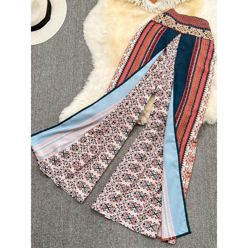 Seaside Tassel High Waist Slim Looking Chiffon Fashion Suit