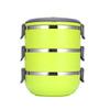 Round 3 Layer Durable Stainless Steel Lunch Box Bento Picnic Food Container