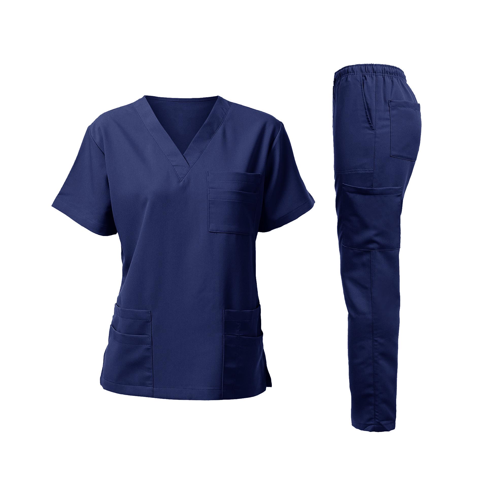 

Унисекс-стоматологические халаты с короткими рукавами для врачей и хирургов XL темно-синий