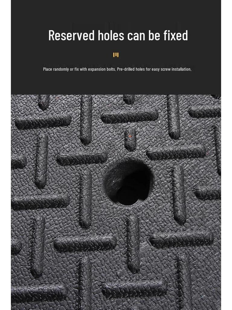 Household Rubber Threshold Ramp for Curbs and Slopes: Car and Road Edge Climbing Pad