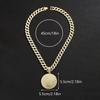 Hip Hop Alloy Letter Imbcak Pendant Necklace for Men, Street Cuban Chain Adorned with Diamonds, Basketball Necklace
