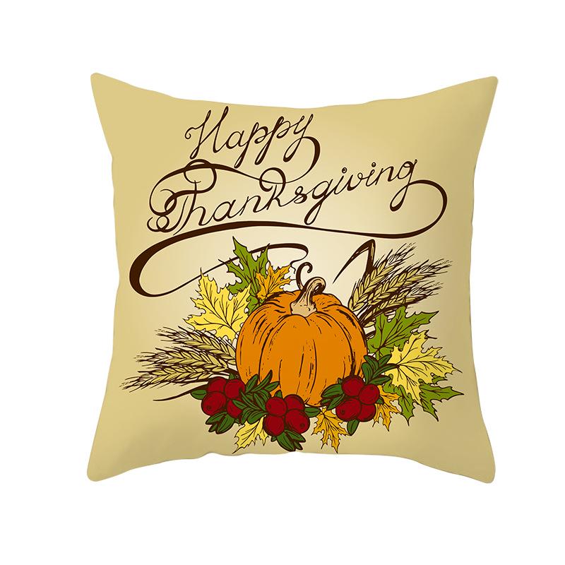 

Новая наволочка на подушку «Тыква на День благодарения» с персиковой кожей для дома, скандинавская наволочка, домашние принадлежности 45 * 45Cm (without pillow core)