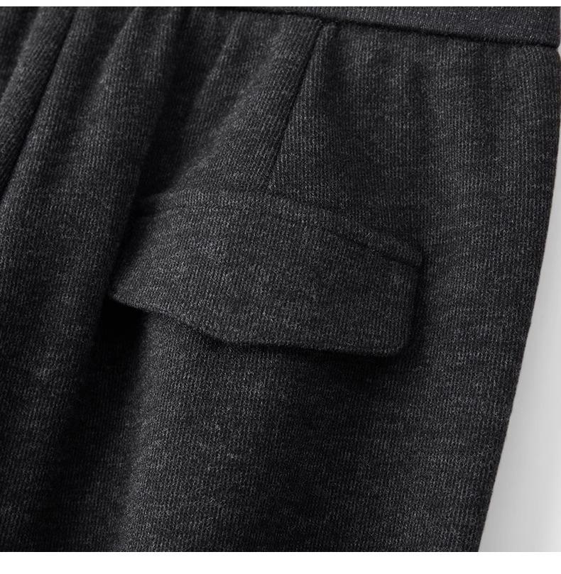 Ankola Women's Red Wool Wide-Leg Pants - New 2024 Autumn/Winter Collection